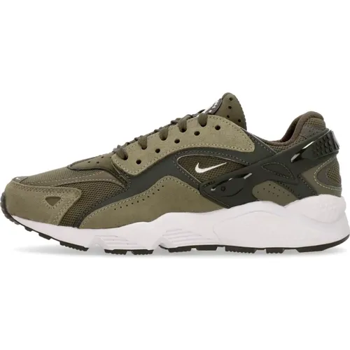 Huarache Runner Niedriger Schuh Khaki/Weiß , Herren, Größe: 38 1/2 EU - Nike - Modalova