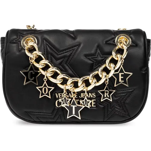 Shoulder bag with star motif , female, Sizes: ONE SIZE - Versace Jeans Couture - Modalova