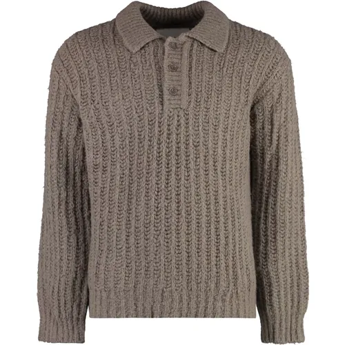 Gerippter Crew-Neck Pullover, Oversize-Passform , Herren, Größe: S - Gant - Modalova