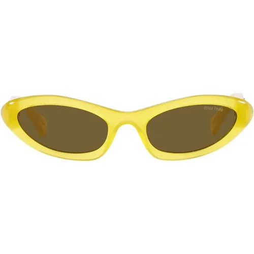 Cat-Eye Sunglasses Glimpse Style , female, Sizes: 54 MM - Miu Miu - Modalova