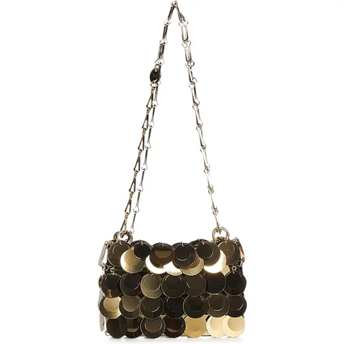 Women's Bags Clutches Golden Ss24 , female, Sizes: ONE SIZE - Paco Rabanne - Modalova