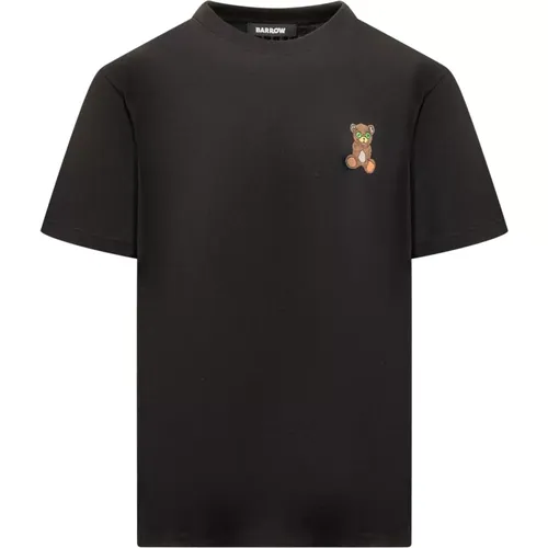 Schwarzes Logo T-Shirt , Herren, Größe: S - Barrow - Modalova