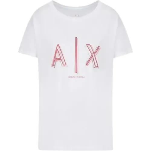 Basic T-Shirt , female, Sizes: L - Armani Exchange - Modalova