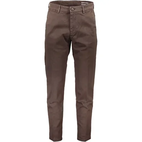 Braune Herren Slim Fit Hose , Herren, Größe: W34 - North Sails - Modalova