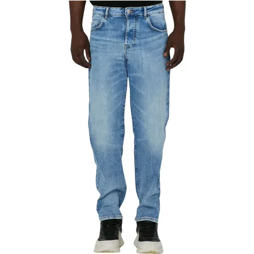Helle Waschung Basic Jeans Fünf-Taschen-Modell , Herren, Größe: W40 - John Richmond - Modalova