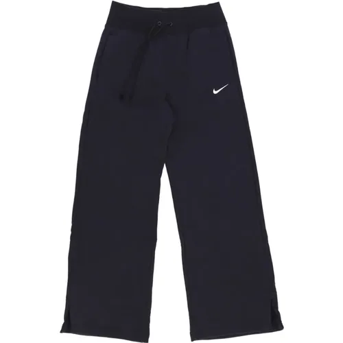 Schwarz/Segel Fleece Wide-Leg Pant , Damen, Größe: L - Nike - Modalova