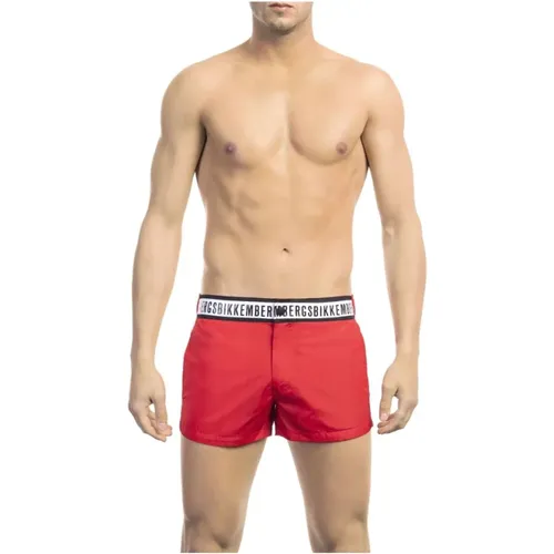 Micro Swim Shorts with Contrast Band , male, Sizes: XL, 2XL, L - Bikkembergs - Modalova