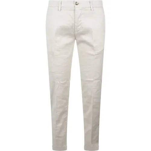 Linen Cotton Blend Chino Trousers , male, Sizes: W35, W32, W36, W31 - Re-Hash - Modalova