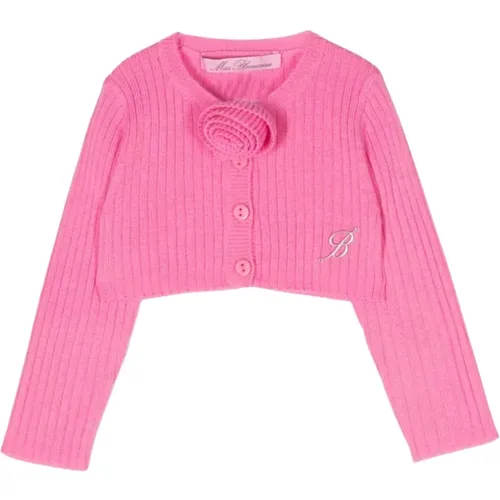 Rosa Kinder Cardigan Pullover - Blumarine - Modalova