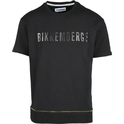 Weißes T-Shirt für Männer , Herren, Größe: S - Bikkembergs - Modalova