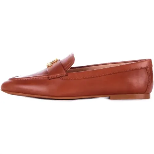 Leather Moccasins Logo Front Rubber Sole , female, Sizes: 6 UK, 4 UK, 8 UK, 5 UK, 7 UK - Ralph Lauren - Modalova