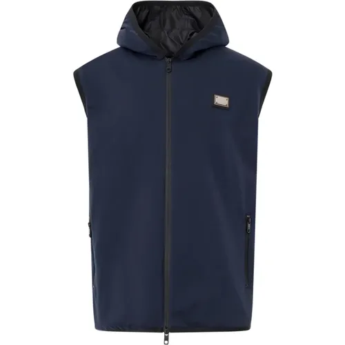 Sleeveless Hooded Jacket , male, Sizes: S, L, M - Dolce & Gabbana - Modalova