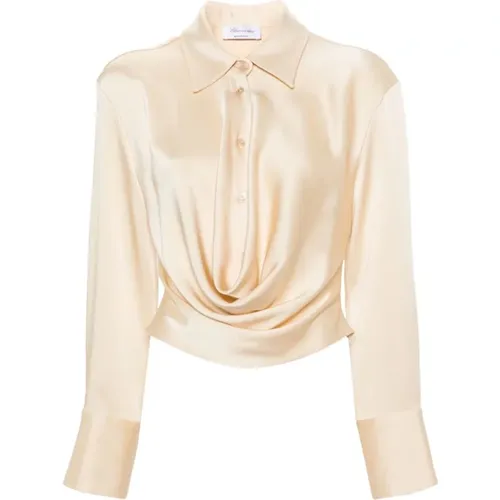 Elegant Taupe Women's Shirt , female, Sizes: S, 2XS - Blumarine - Modalova