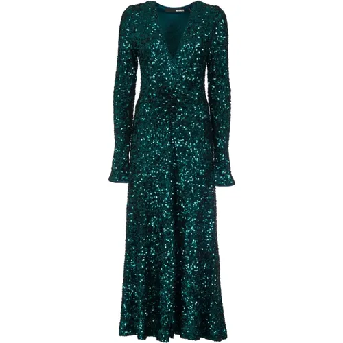 Sequins Midi Slit Dress , female, Sizes: S, M - Rotate Birger Christensen - Modalova