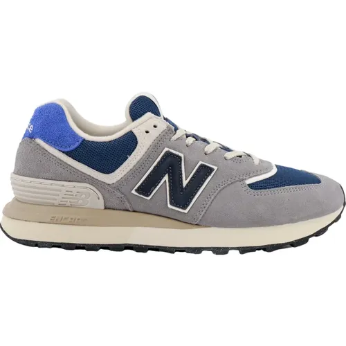 Graue Sneakers mit Ledermonogramm , Herren, Größe: 40 EU - New Balance - Modalova