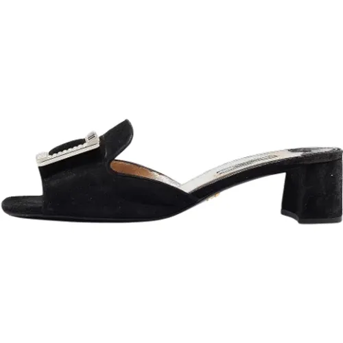 Pre-owned Suede sandals , female, Sizes: 5 1/2 UK - Prada Vintage - Modalova