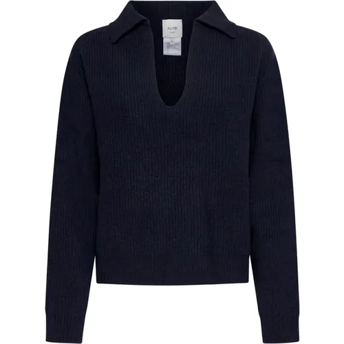 Blaue Pullover für Frauen , Damen, Größe: S - Alysi - Modalova