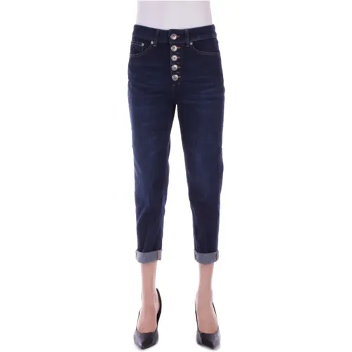 Denim Jeans mit Seitenlogo , Damen, Größe: W25 - Dondup - Modalova