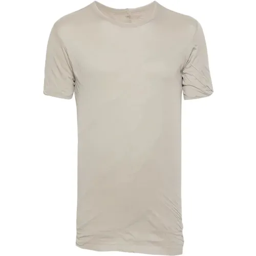 Graues Doppelschichtiges Baumwoll-T-Shirt , Herren, Größe: S - Rick Owens - Modalova