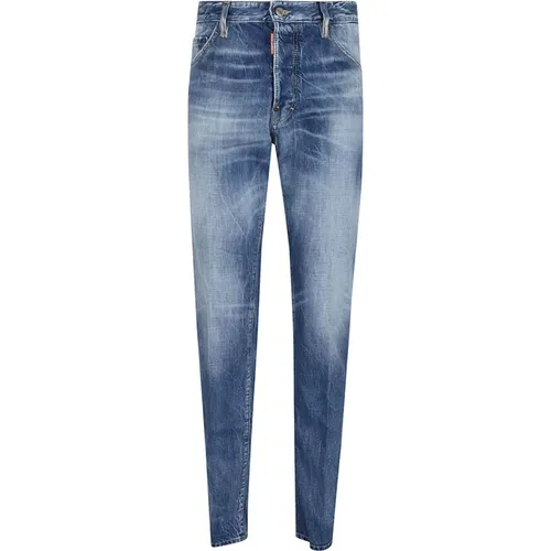 Blaue Stretch-Denim-Jeans Aw24 , Herren, Größe: L - Dsquared2 - Modalova