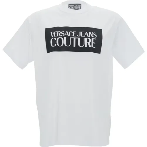 Herren T-Shirt aus Baumwolle, Stilvoll und Bequem , Herren, Größe: 3XL - Versace Jeans Couture - Modalova