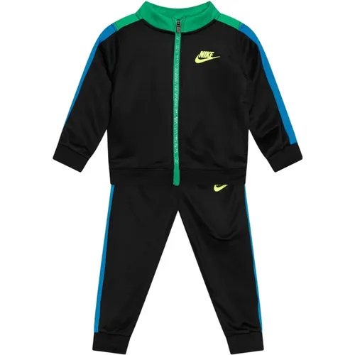 Schwarzes Kleid mit Blauen, Grünen und Gelben Einsätzen - Nike - Modalova