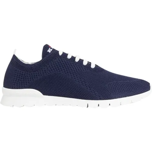 Marineblaue Gestrickte Sneakers , Herren, Größe: 42 EU - Kiton - Modalova