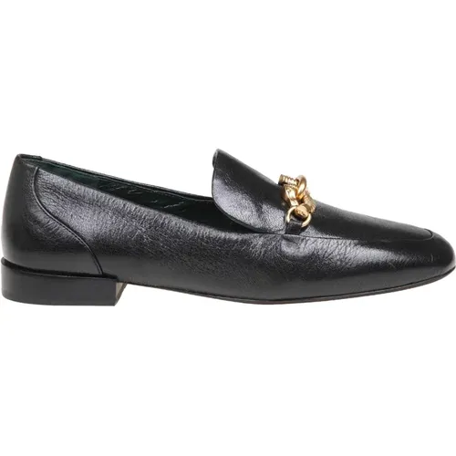 Schwarze/Goldene Loafer Schuhe für Damen , Damen, Größe: 40 1/2 EU - TORY BURCH - Modalova