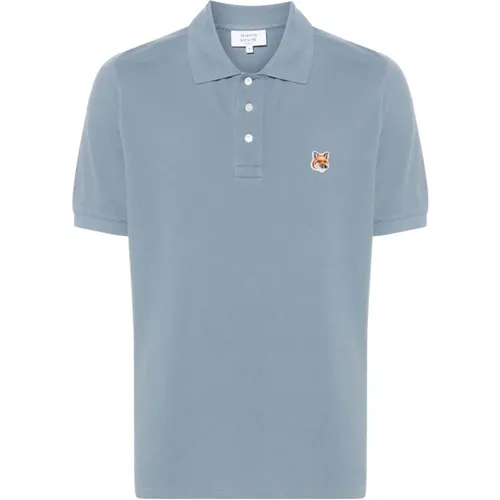 Fox Head Polo Shirt , male, Sizes: L, M, XL - Maison Kitsuné - Modalova