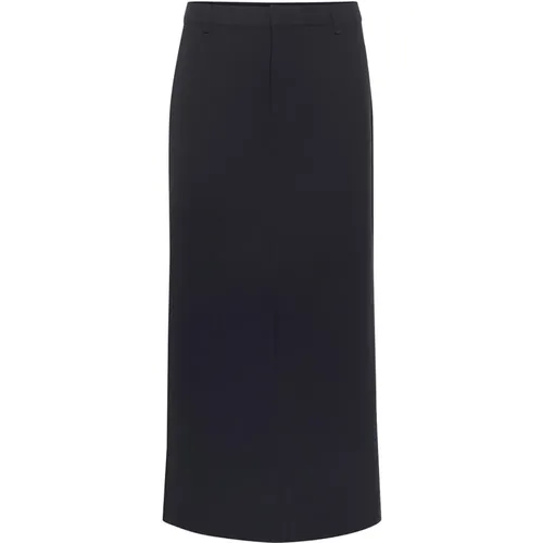 Classic High-Waisted Long Skirt , female, Sizes: L - Kaffe - Modalova