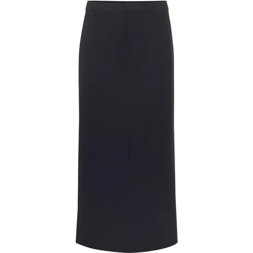 Classic High-Waisted Long Skirt , female, Sizes: M, L, XL - Kaffe - Modalova