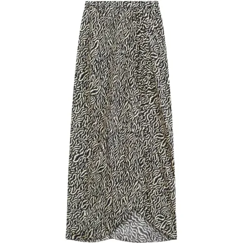 Printed Fluid Skirt with Belt , female, Sizes: 2XS, XS - Isabel Marant Étoile - Modalova