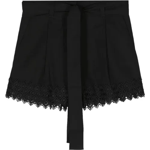 Belted Shorts in , female, Sizes: L, XS, M - Twinset - Modalova