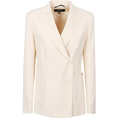 Ivory Wolljacke mit doppelreihiger Knopfleiste - Max Mara Weekend - Modalova