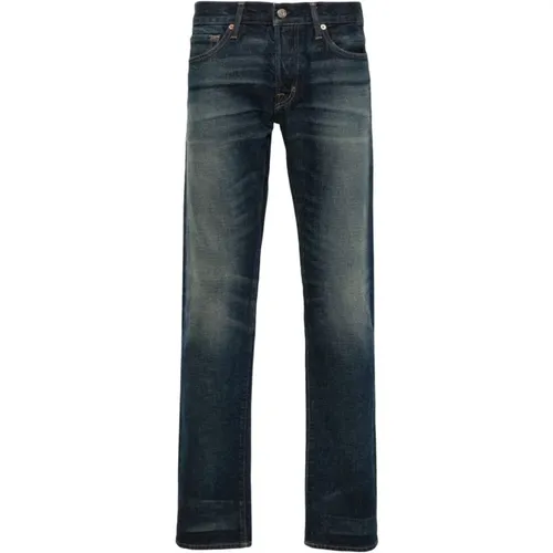 Selvedge Slim FIT Jeans Size: 32, colour: , male, Sizes: W36 - Tom Ford - Modalova
