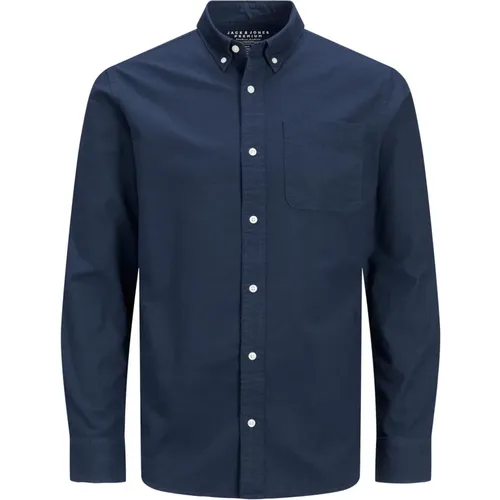 Slimfit Oxford Button-Down Hemd , Herren, Größe: L - jack & jones - Modalova