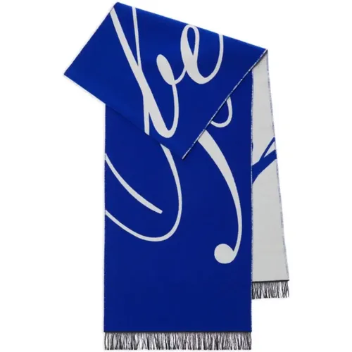 Logo Wool and Silk Scarf , male, Sizes: ONE SIZE - Burberry - Modalova