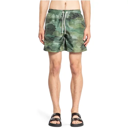 Camo Badehose Militär Stil , Herren, Größe: S - Palm Angels - Modalova