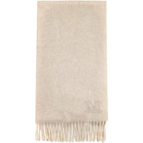 Embroidered Monogram Cashmere Scarf , female, Sizes: ONE SIZE - Max Mara - Modalova