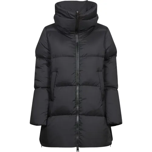 Schwarze Daunenjacke für Frauen , Damen, Größe: M - Herno - Modalova