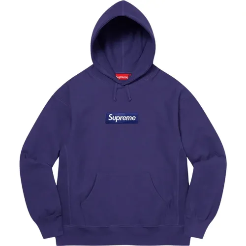 Limited Edition Box Logo Hoodie Navy , male, Sizes: XL, 2XL, M, S, L - Supreme - Modalova