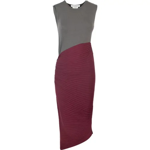 Rotes Asymmetrisches Jersey-Kleid , Damen, Größe: XS - Philosophy di Lorenzo Serafini - Modalova