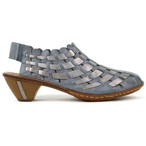 Grey Flat Sandals for Women , female, Sizes: 9 UK - Rieker - Modalova