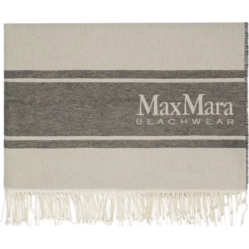 Lachs Strandtuch mit Blauem Logo - Max Mara - Modalova