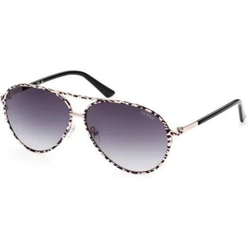 Stilvolle Sonnenbrille mit rosa Rahmen , Damen, Größe: 60 MM - Guess - Modalova