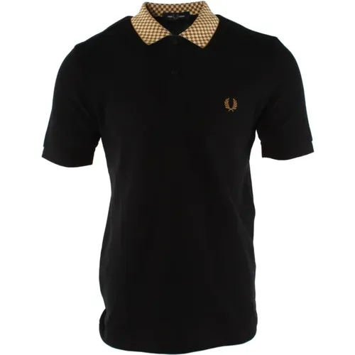 Klassisches Schwarzes Baumwollpolo , Herren, Größe: L - Fred Perry - Modalova