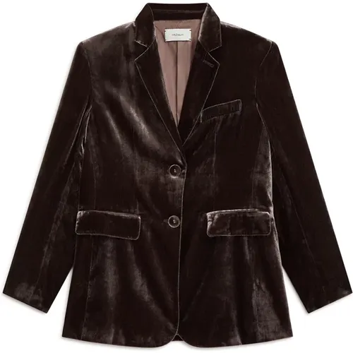 Fluid Velvet Jacke , Damen, Größe: XL - MALIPARMI - Modalova