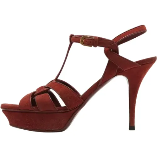 Pre-owned Suede sandals , female, Sizes: 7 UK - Yves Saint Laurent Vintage - Modalova