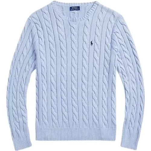 Cable-Knit Cotton Jumper with Pony Logo , male, Sizes: L, XL - Ralph Lauren - Modalova