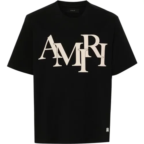 Schwarzes T-Shirt mit Logo-Print - Amiri - Modalova